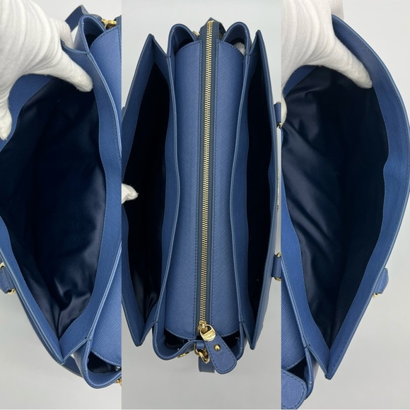 Authentic Salvatore Ferragamo Gancini blue Becky satchel - Picture 12 of 17